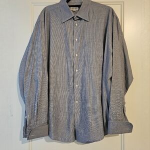 Giorgio Armani Le Collezioni Men's Pinstriped Button Down Oxford size 17